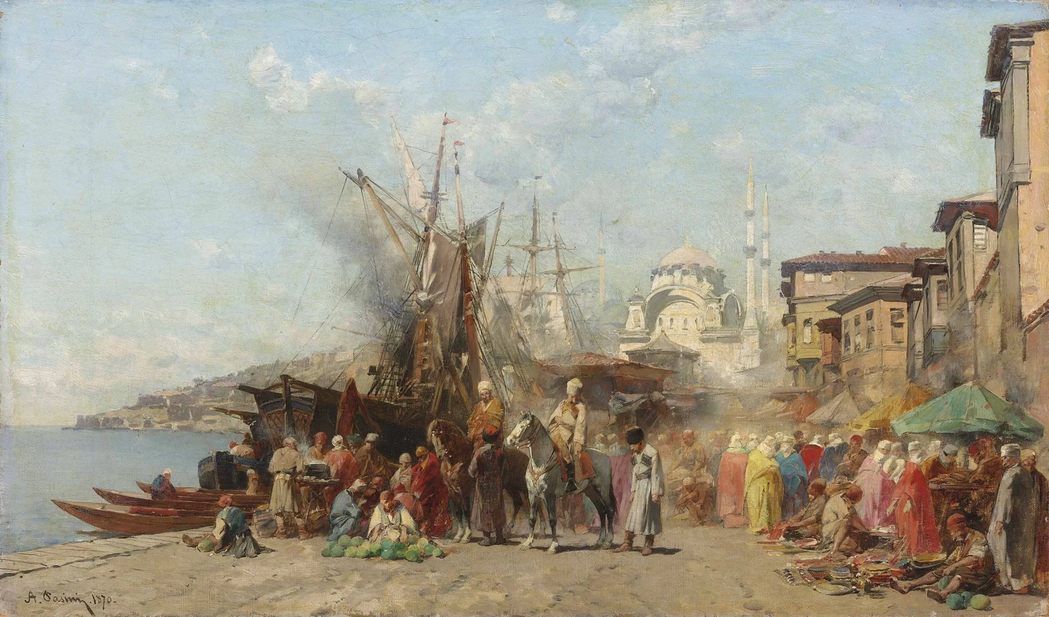 Mercato in riva al mare